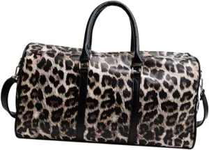 1 Pc Excursion Bag Women Duffle Bags Garment Duffle Ladies Shoulder Bags Lightweight Handbags Waterproof Tote Leather Duffle Bags Leather Tote Pu Leopard Print Cosmetic Bag Travel
