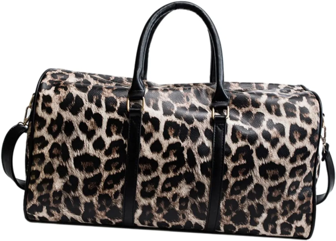 1 Pc Excursion Bag Women Duffle Bags Garment Duffle Ladies Shoulder Bags Lightweight Handbags Waterproof Tote Leather Duffle Bags Leather Tote Pu Leopard Print Cosmetic Bag Travel