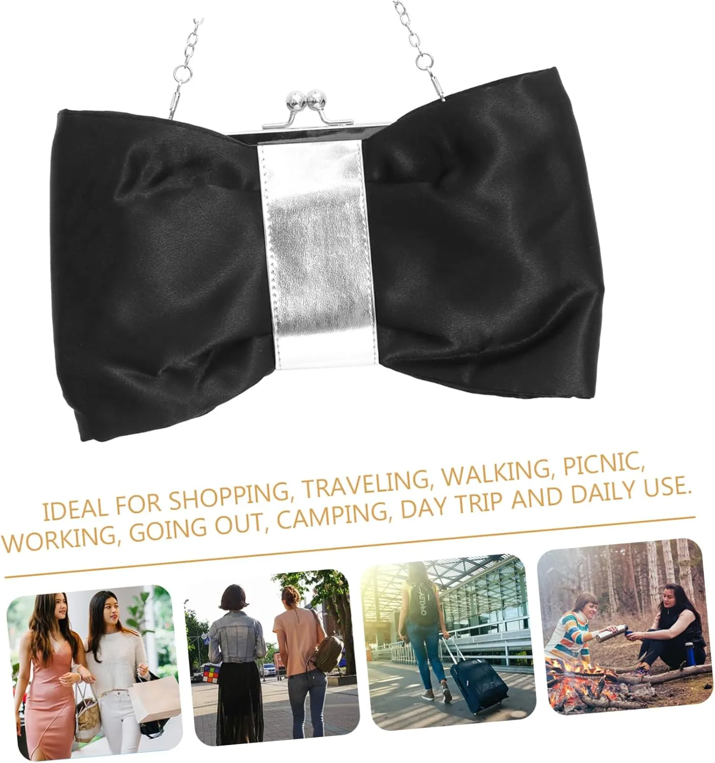2pcs Women Pu Bow Evening Bag Clutch Wallet for Women Hand Purse for Women Clutch for Women Evening