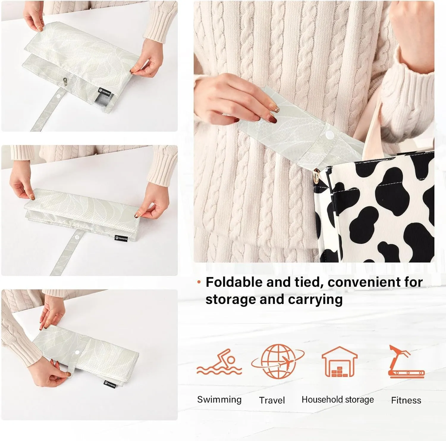 Abstract Grey White 3 Set Travel Packing Cubes For Suitcases, Foldable, Garment Bag Closet Storage, Luggage Space Saver, Luggages Management Personnel
