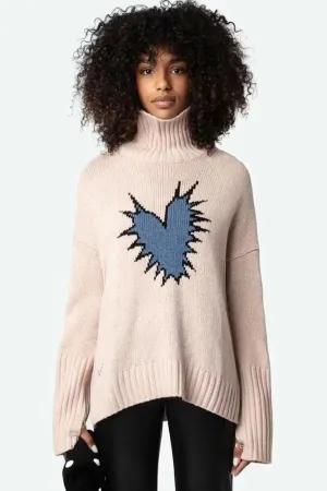 Alma We Heart Spike Turtleneck Sweet