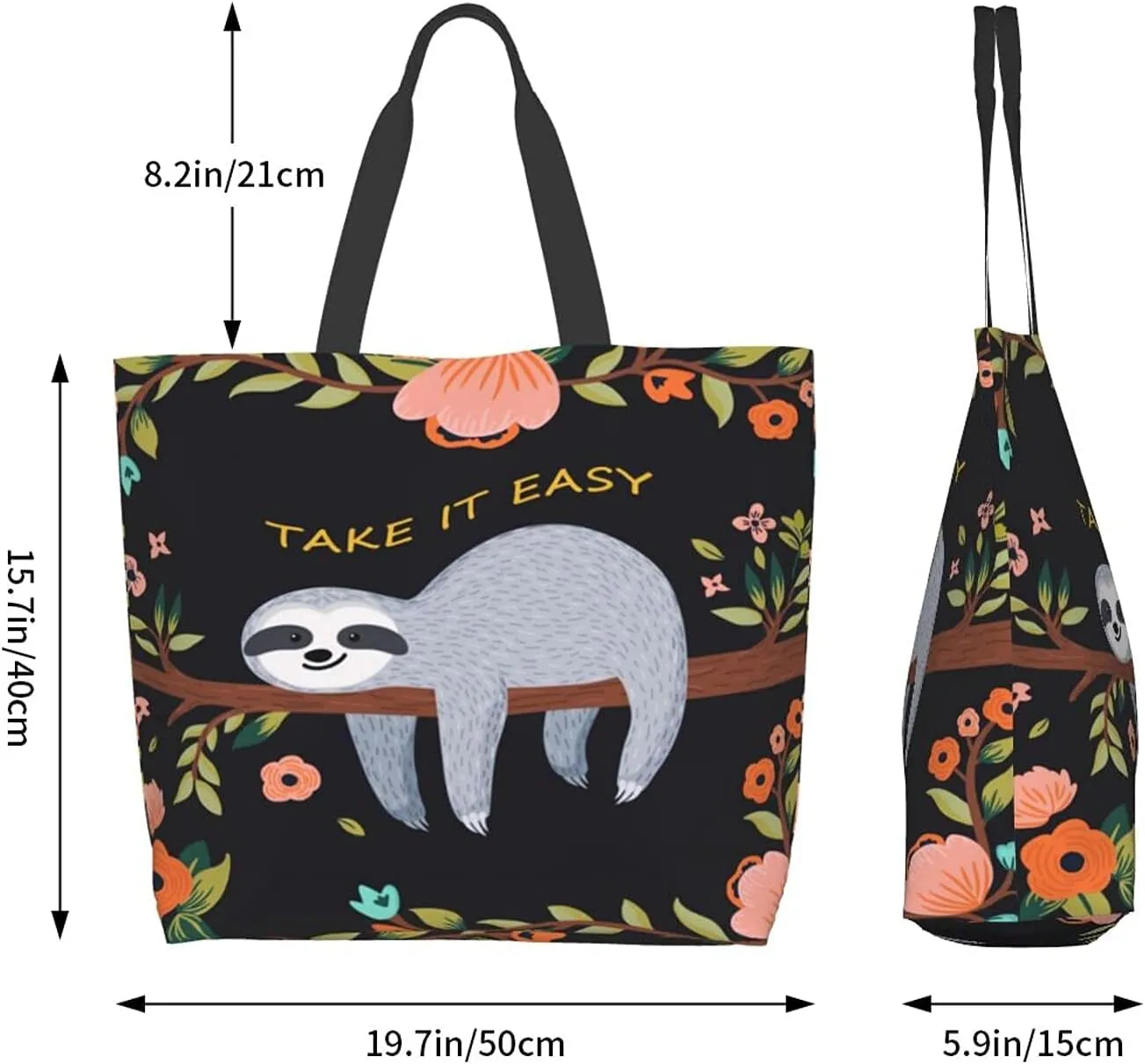 AmerTac Tote Bag Large Women Casual Shoulder Bags Gifts Reusable Waterproof For Weekender Travel Grocery Shopping Outdoor