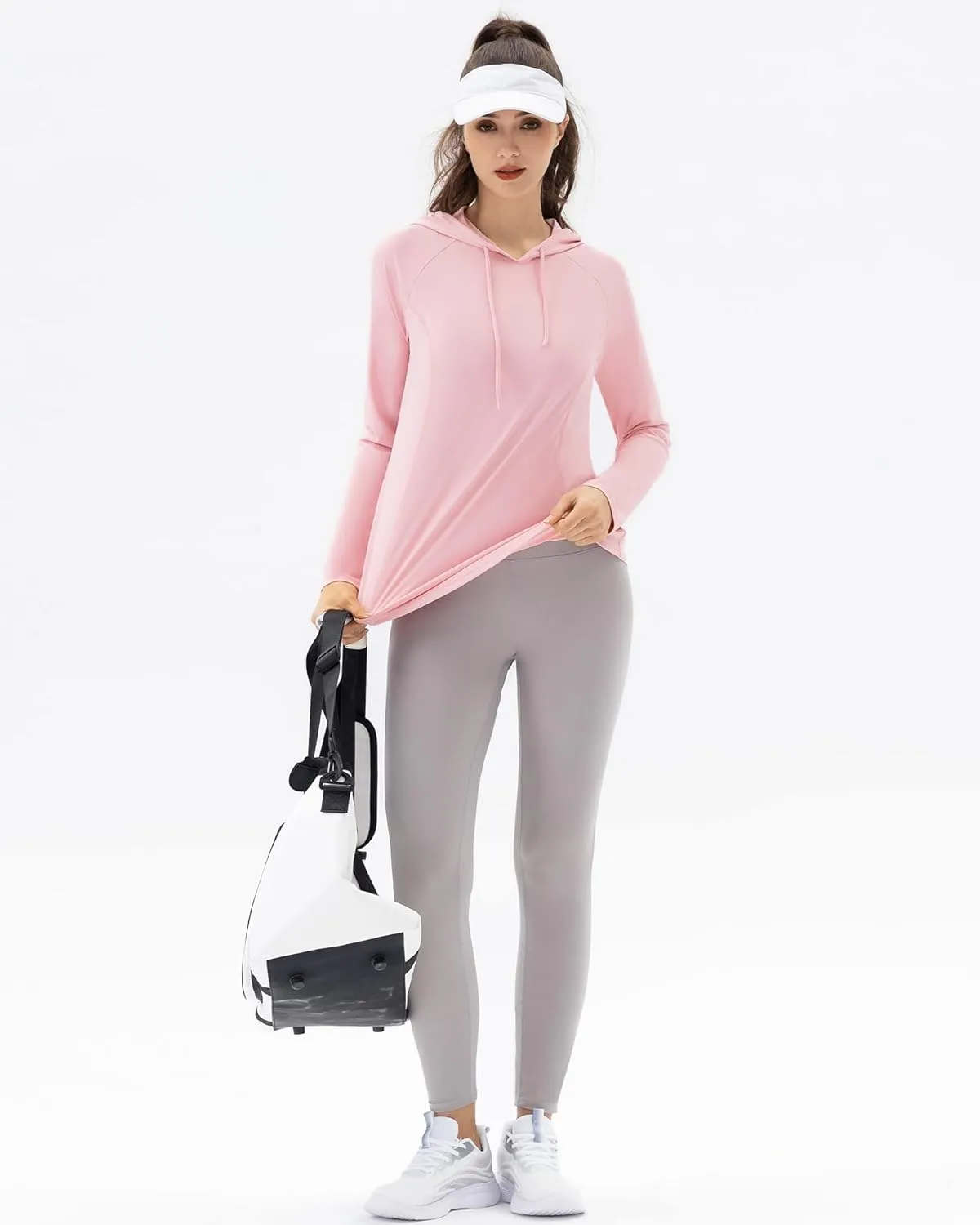 Angel season Sun Shirt for Women Long Sleeve Hoodies Lightweight Hiking Elastic Workout Clothing Fishing Running Outdoor
