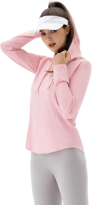 Angel season Sun Shirt for Women Long Sleeve Hoodies Lightweight Hiking Elastic Workout Clothing Fishing Running Outdoor