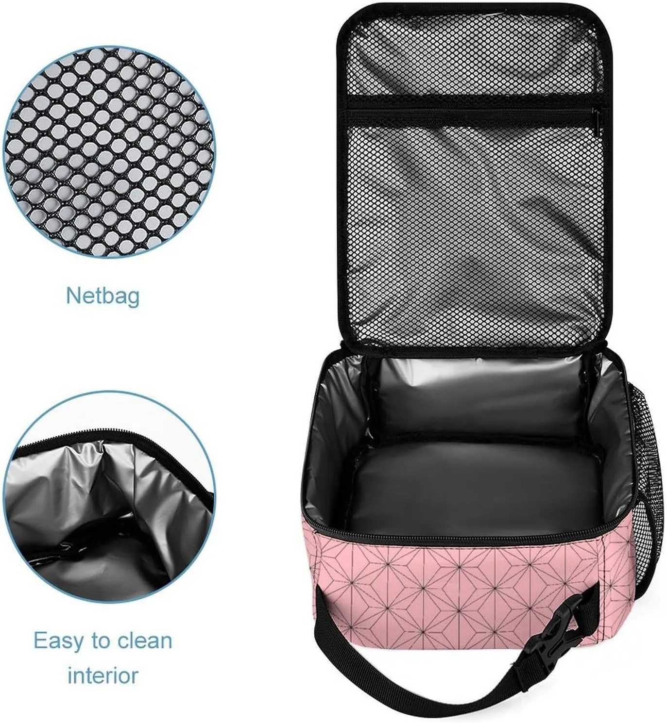 Anime Laptop Backpack Bundle for Men and Women, Portable Lunch Box Washable Bags (Pink, One Size)