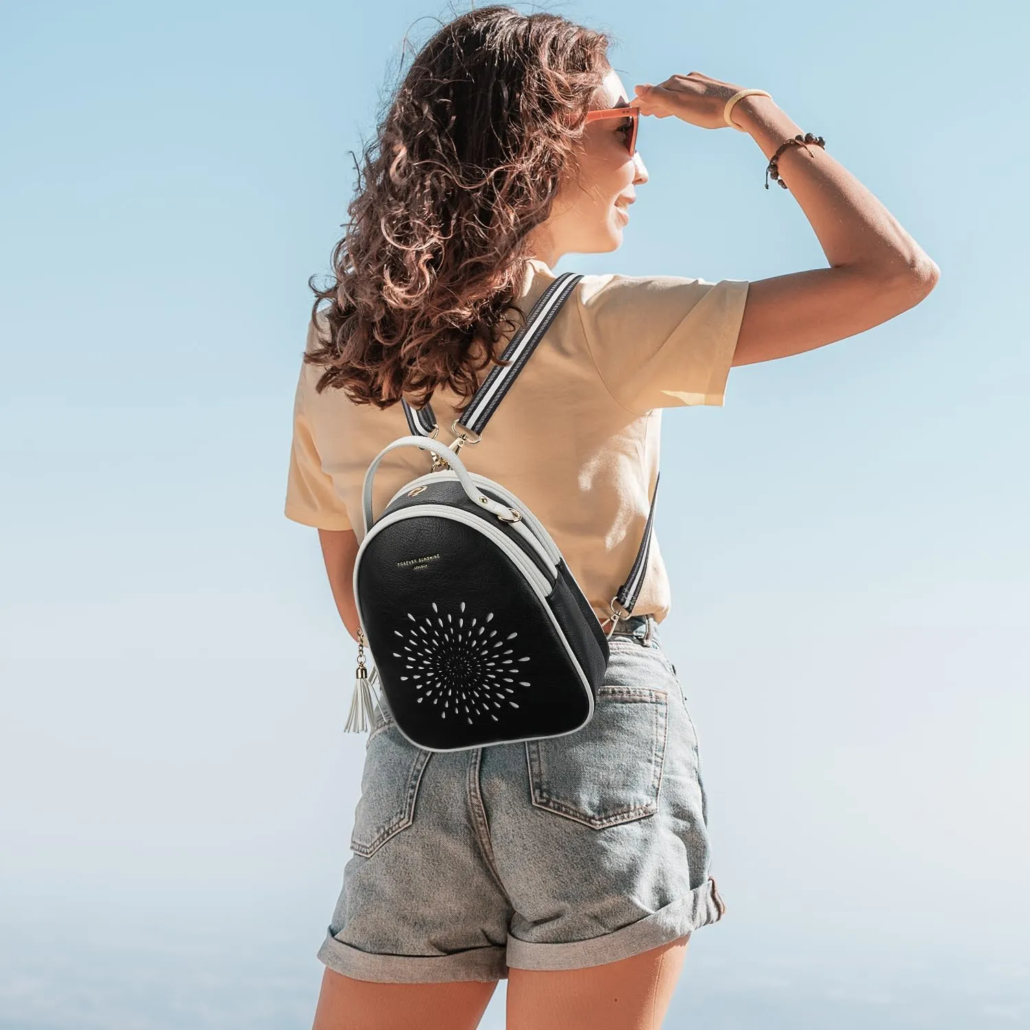 APHISON Small Backpack Purse for Women Cute Mini Backpacks PU Leather Crossbody Shoulder Bags Multifunctional Handbags