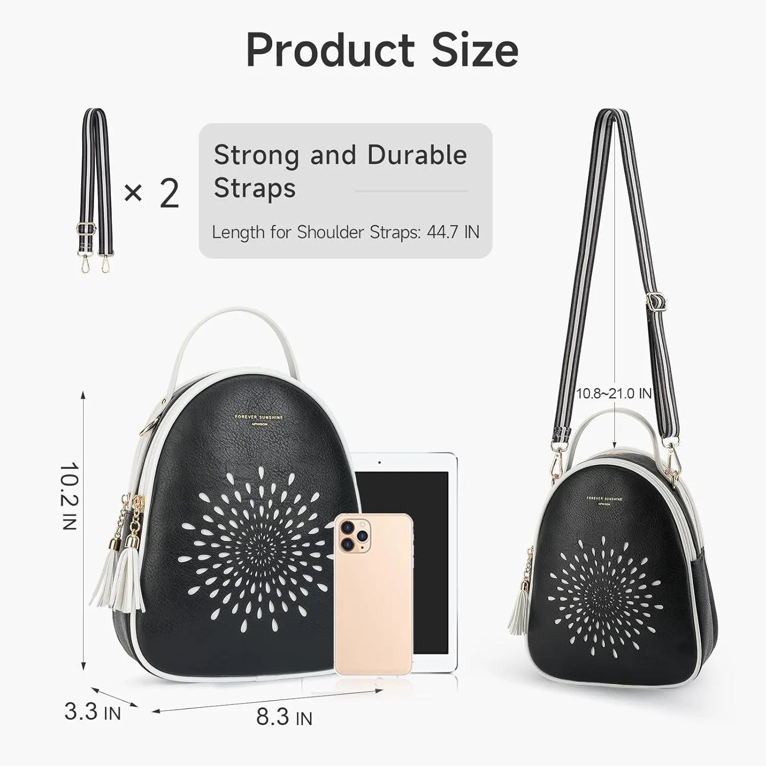 APHISON Small Backpack Purse for Women Cute Mini Backpacks PU Leather Crossbody Shoulder Bags Multifunctional Handbags