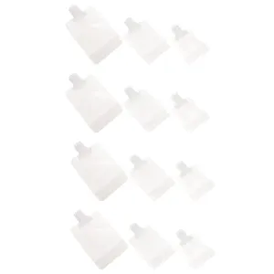 Beaupretty 12pcs Lotion Bag Travel Containers for Toiletries Stand up Clear Make up Bags Travel Lotion Pouch Leak Proof Containers Travel Makeup Bag Clamshell Pe Portable Liquid Bag
