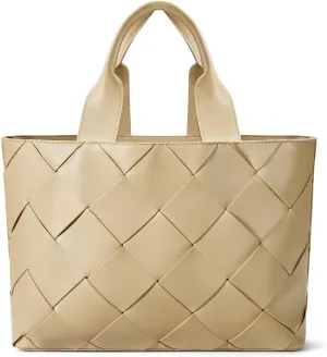 BOSTANTEN Woven Tote Bag for Women Top Handle Purses and Handbags Shoulder Crossbody Purse With Zipper