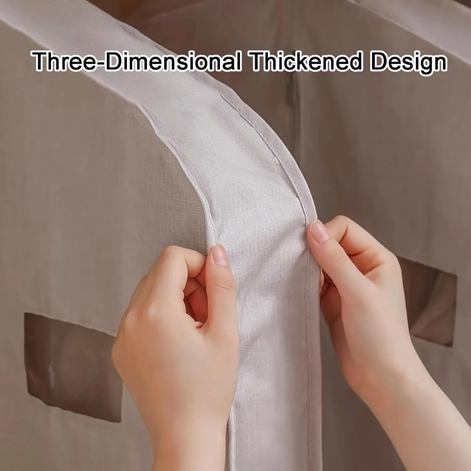 Breathable Garment Bags for Hanging Clothes, Oxford Cloth Garmet Bag, Zippered Storage for Suit Bags, for Household Use(Natural,51.1in/130cm)