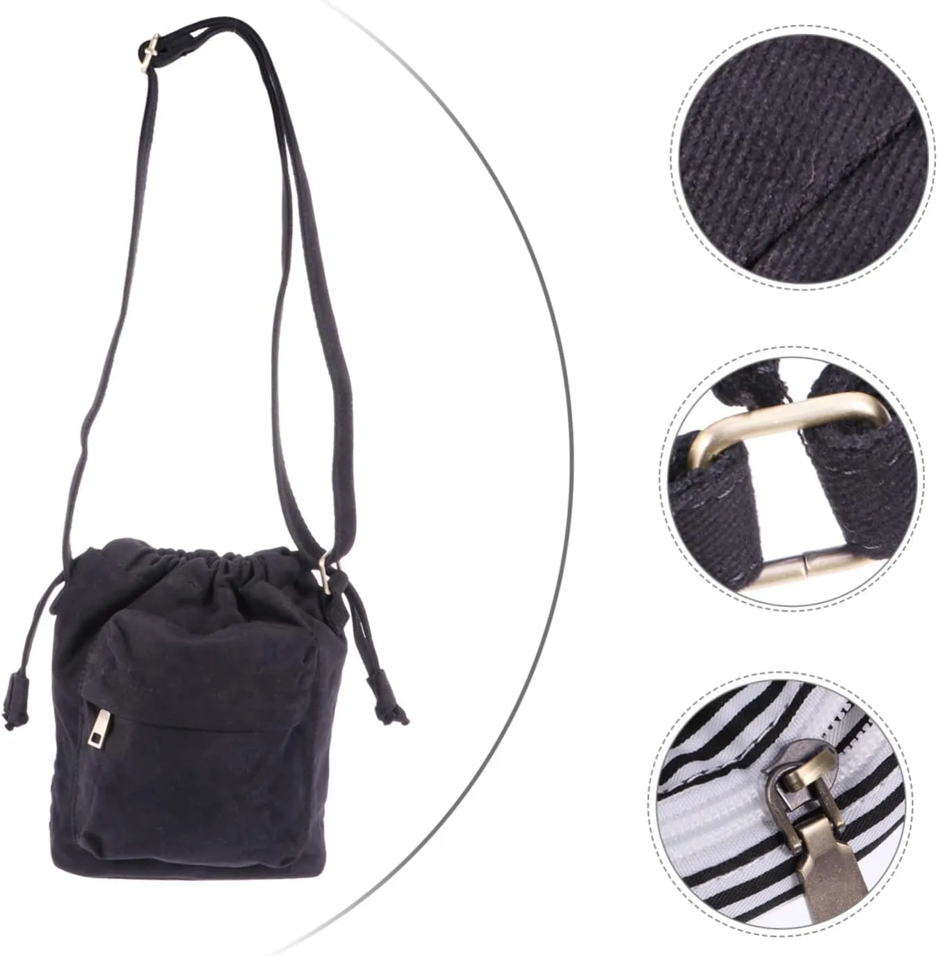 Bucket Bag Canvas Crossbody Bag Shoulder Tote Bag Bucket Handbags for Women Ladies Tote Handbags Casual