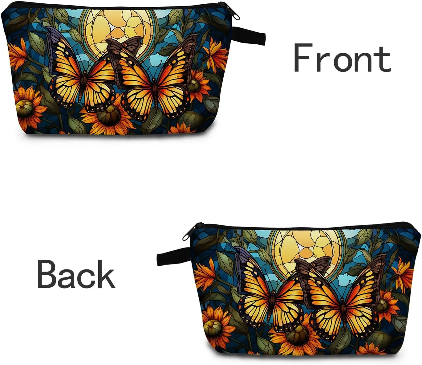 Butterfly Makeup Bag Elegant 3D Flutter Design Cosmetic Pouch for Women Travel Toiletry Organizer Cute Butterfly Makeup Bag for Teens