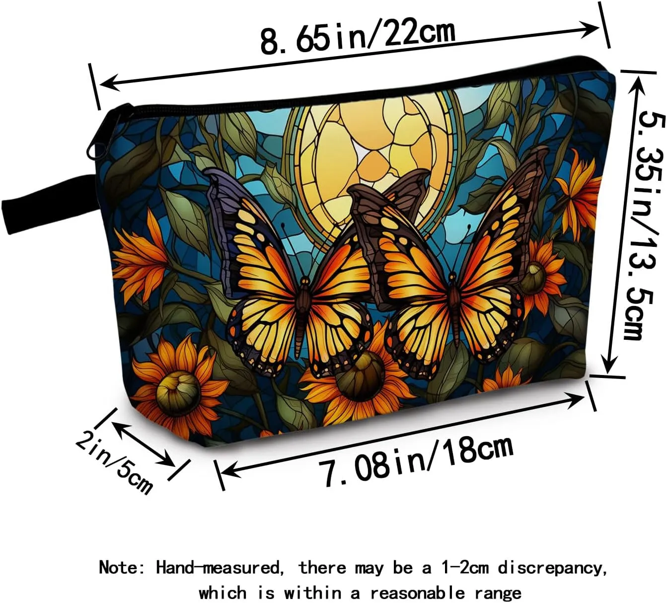 Butterfly Makeup Bag Elegant 3D Flutter Design Cosmetic Pouch for Women Travel Toiletry Organizer Cute Butterfly Makeup Bag for Teens