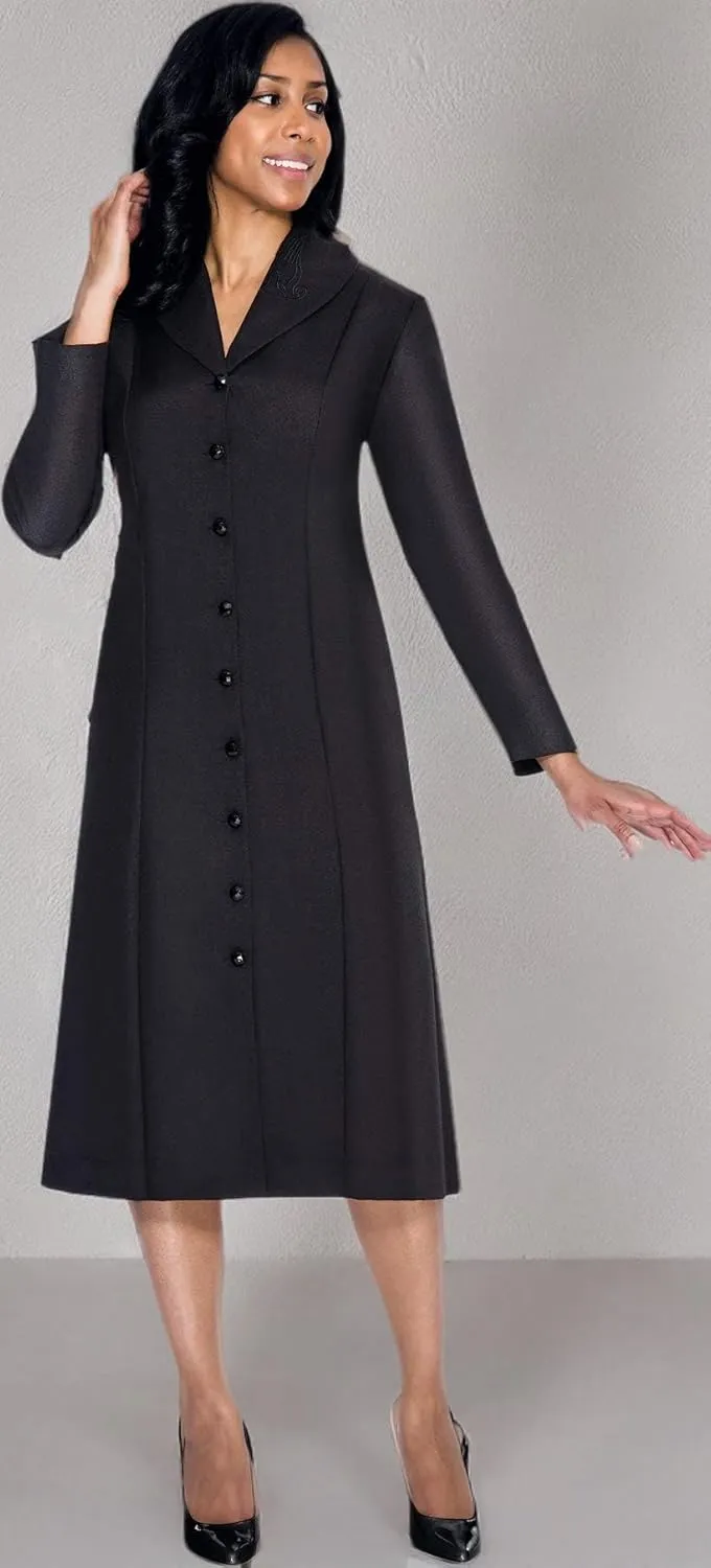 Button Front Clergy Dresses for Women - Elegant Church Dress & Uniform, Clergy Robes Women Choir Robe G11674