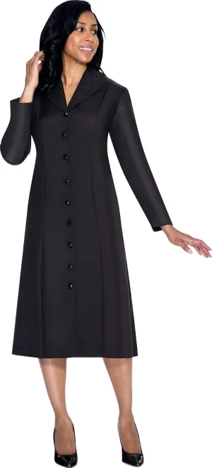 Button Front Clergy Dresses for Women - Elegant Church Dress & Uniform, Clergy Robes Women Choir Robe G11674