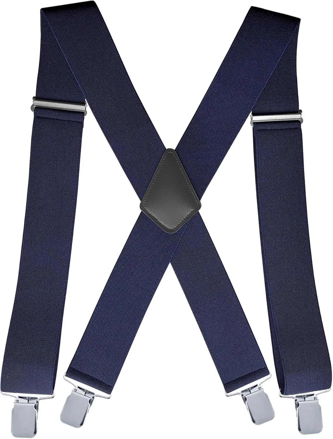 CADONO Men's 2 Inch Heavy Duty SuspendersAdjustable X-Back with Strong Clips for Work, Jeans, and More