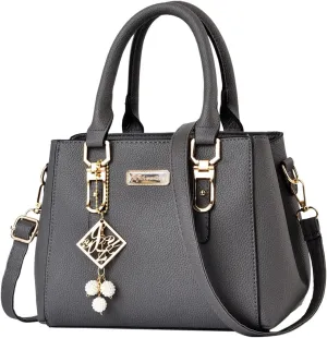 Casual Leather Messenger Bag Large Capacity Handbag Fashion Womens Bags over The Shoulder Bags for (Dark Gray, One Size)