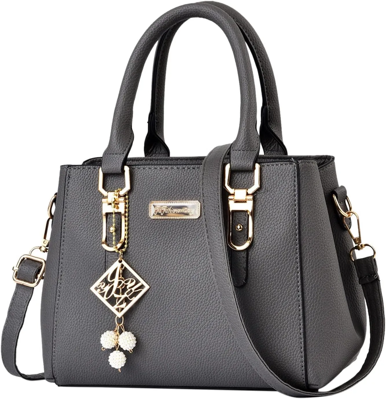 Casual Leather Messenger Bag Large Capacity Handbag Fashion Womens Bags over The Shoulder Bags for (Dark Gray, One Size)
