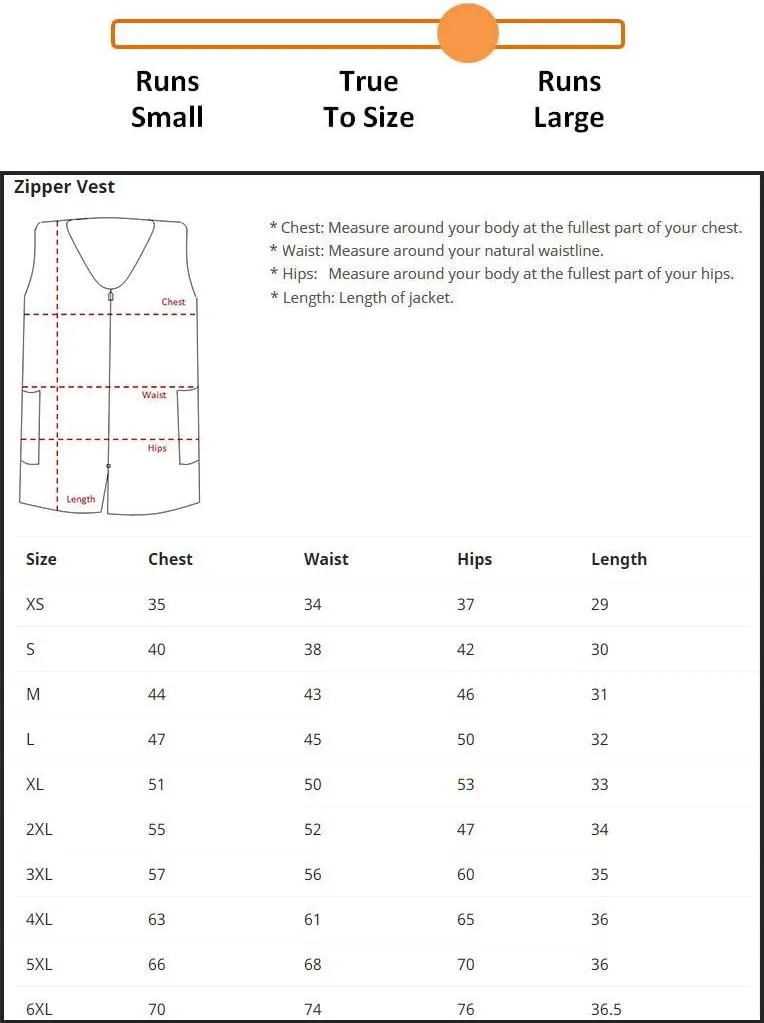 CHARLENE Long Zipper Stylist Vest with Pockets