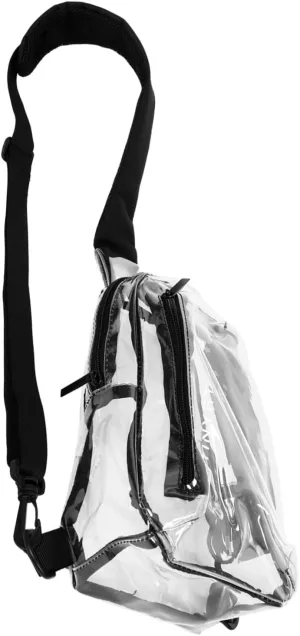 Clear Sling Bag for Stadium Use Crossbody Bag for Men and Women with Charging Feature Durable Material for Everyday Use