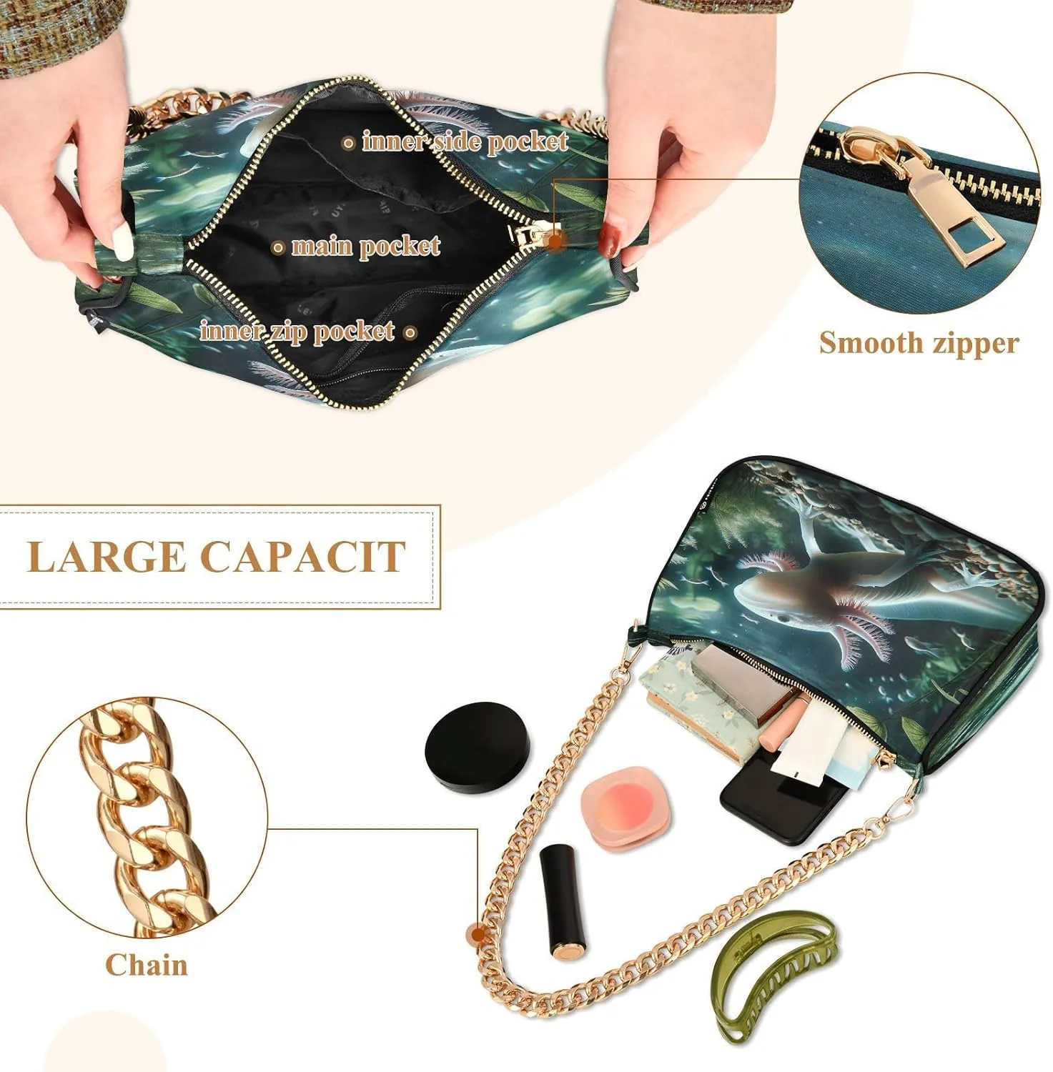 Colorful Flowers Blooming Hand Bags for Women, Crossbody Travel Bags for Women