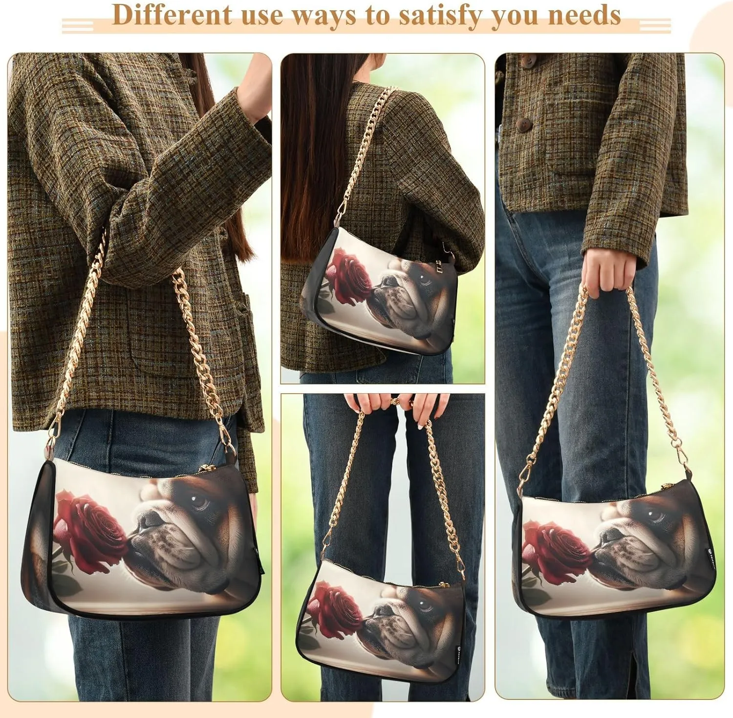 Colorful Flowers Blooming Hand Bags for Women, Crossbody Travel Bags for Women