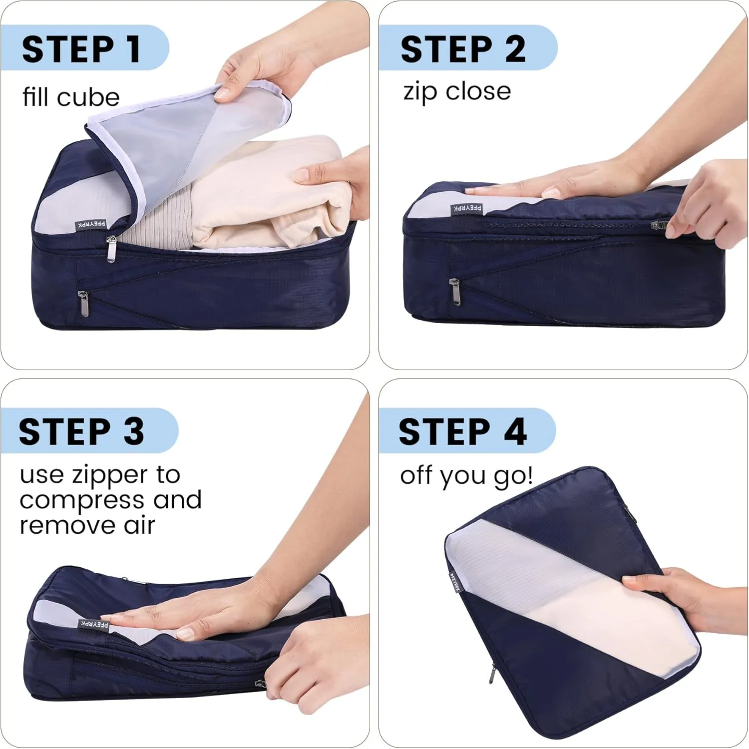 Compression Packing Cubes Set of 6, Travel Luggage Organizer for Suitcase, Packing Organizers for Travel Accessories, Breathable See Through Mesh, Durable Lightweight with Shoe Bags