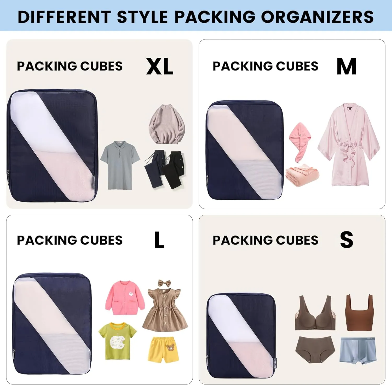 Compression Packing Cubes Set of 6, Travel Luggage Organizer for Suitcase, Packing Organizers for Travel Accessories, Breathable See Through Mesh, Durable Lightweight with Shoe Bags