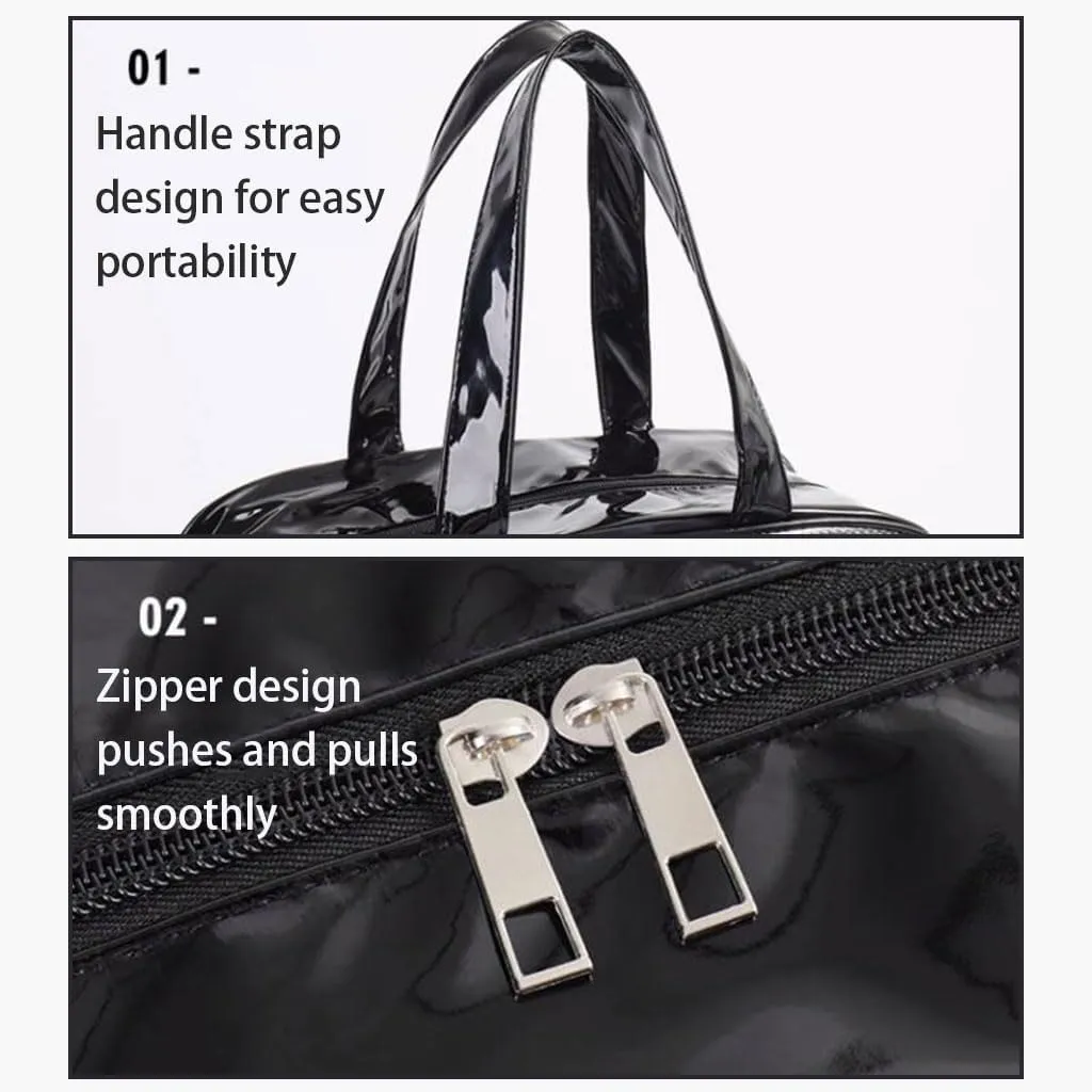 Convenient Large-Capacity Plastic Toiletry Bag Simple Portable Travel wash Bag with Handle Makeup Storage Bag Practical