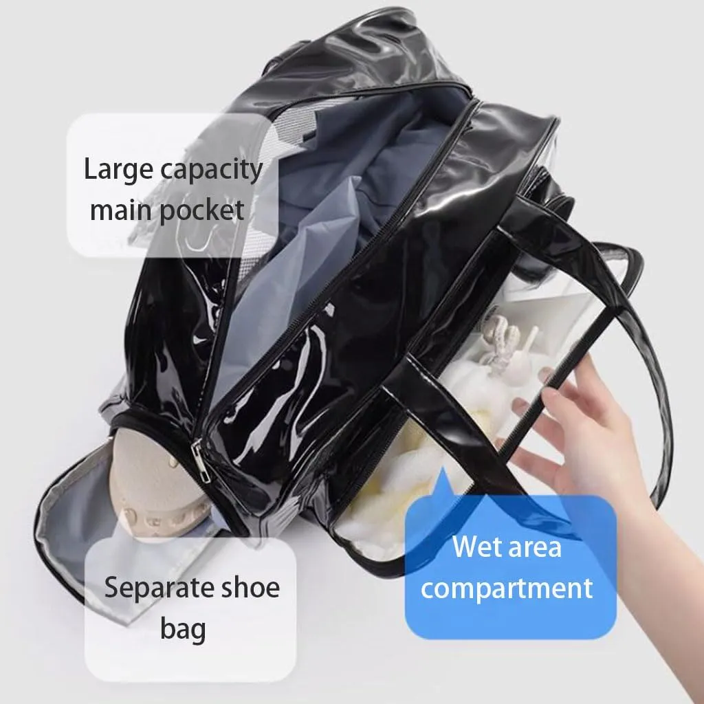 Convenient Large-Capacity Plastic Toiletry Bag Simple Portable Travel wash Bag with Handle Makeup Storage Bag Practical
