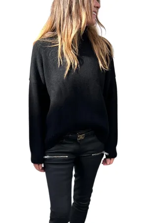 Cowboy Jumper With Fringes Black