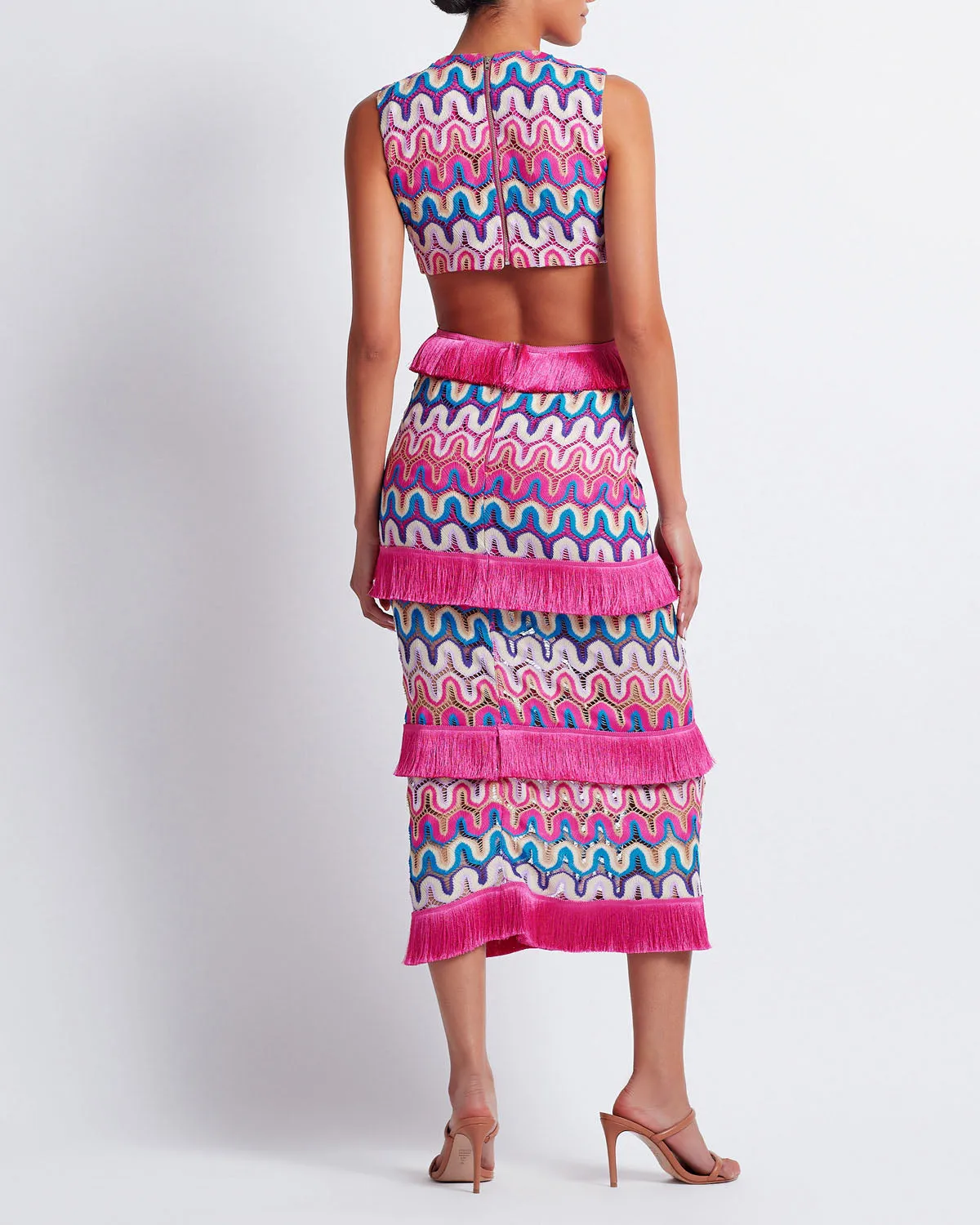 CROCHET CUT-OUT MIDI DRESS
