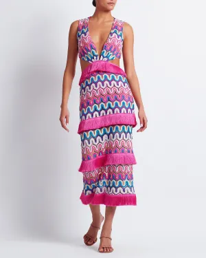 CROCHET CUT-OUT MIDI DRESS
