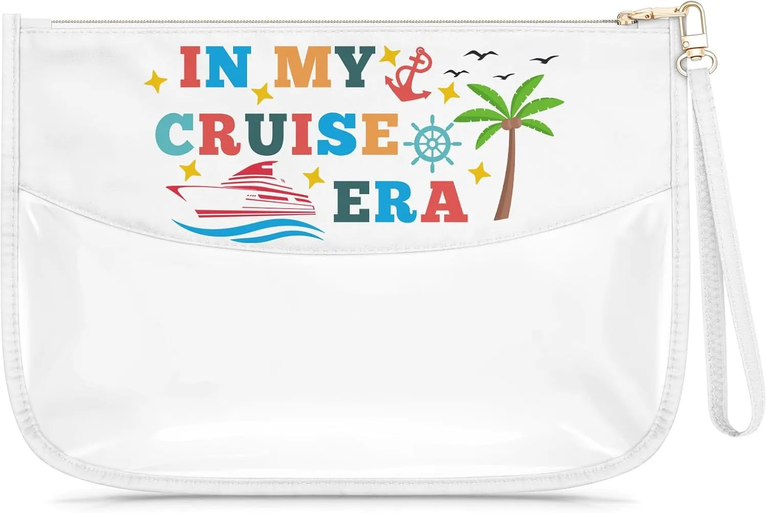 Cruise Lover Gifts for Women Girl Clear Makeup Bag Cruise Themed Gifts for Daughter Sister Friend Cruises Party Decoration Cosmetic Bag Girls Vacation Gift Christmas Birthday Gift Toiletry Pouch