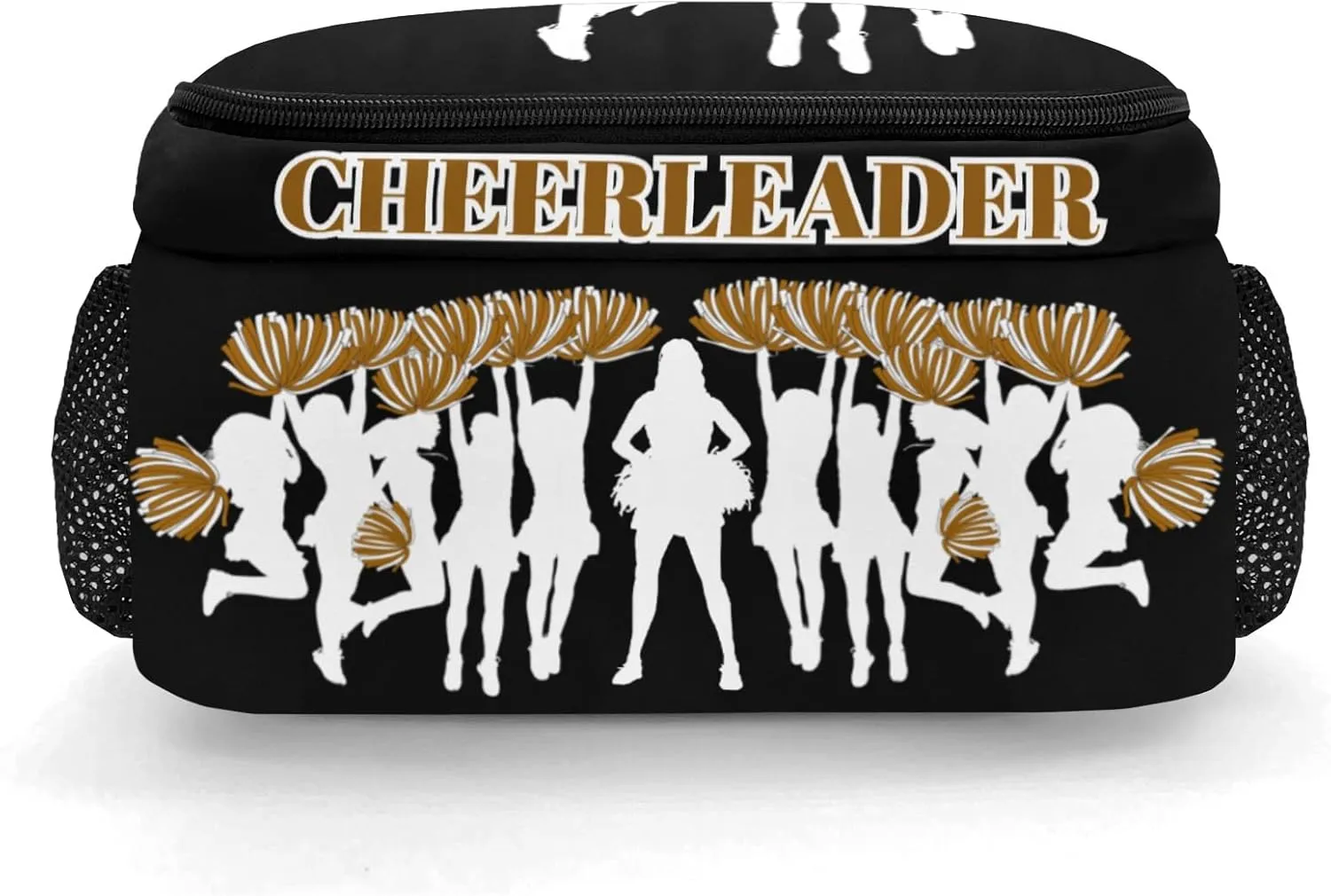 Custom Custom Cheerleaders Bags Cheer Pom Brown Black Backpack Multifunctional Waterproof Laptop Bag for Travel Gift