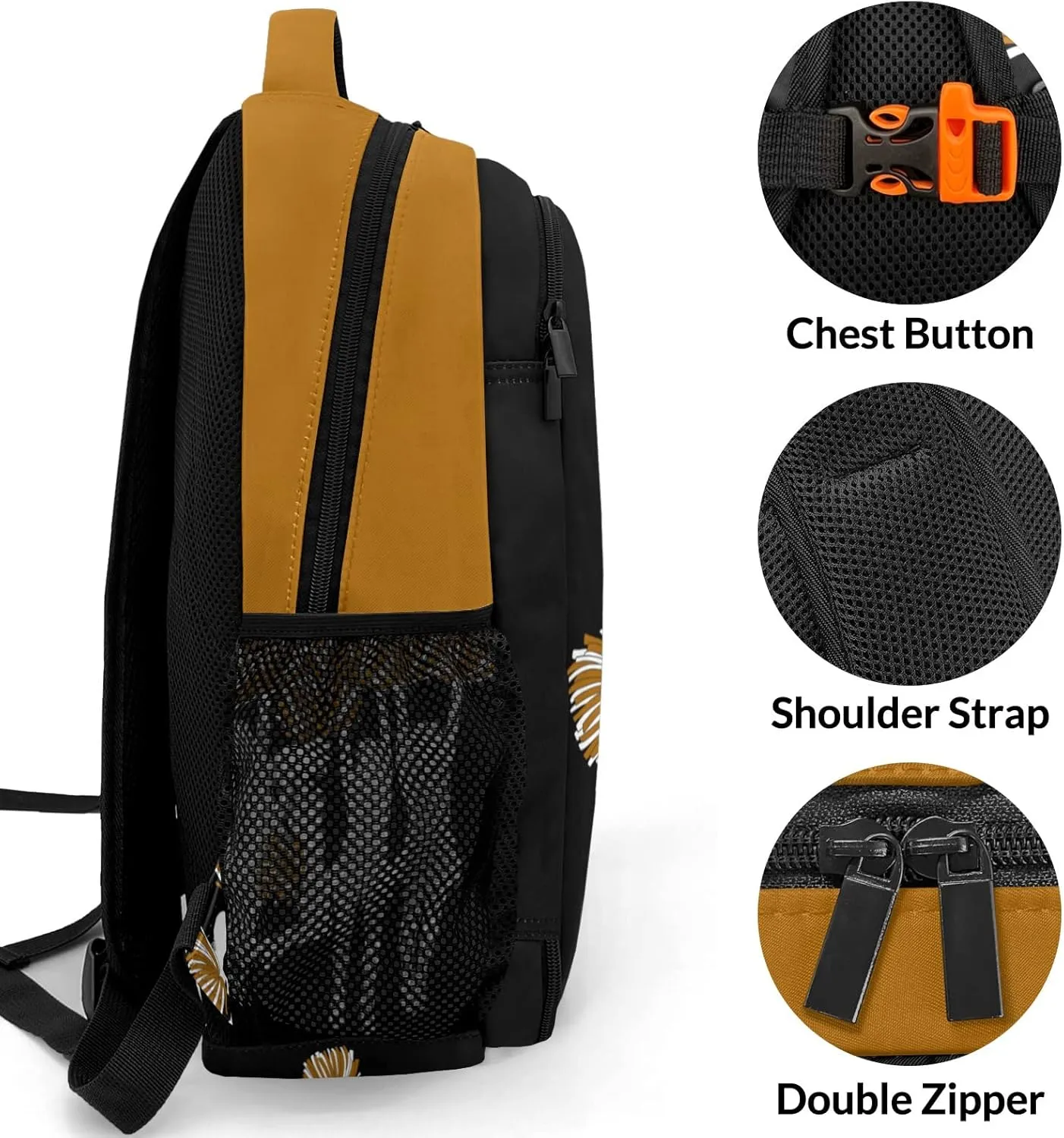 Custom Custom Cheerleaders Bags Cheer Pom Brown Black Backpack Multifunctional Waterproof Laptop Bag for Travel Gift