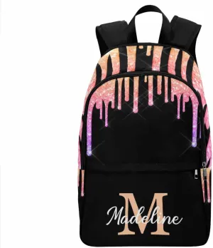 Customized Casual Unisex Daypack Bags Backpack Halloween Cat Travel Shoulder Casual Daypack to Sister Brother