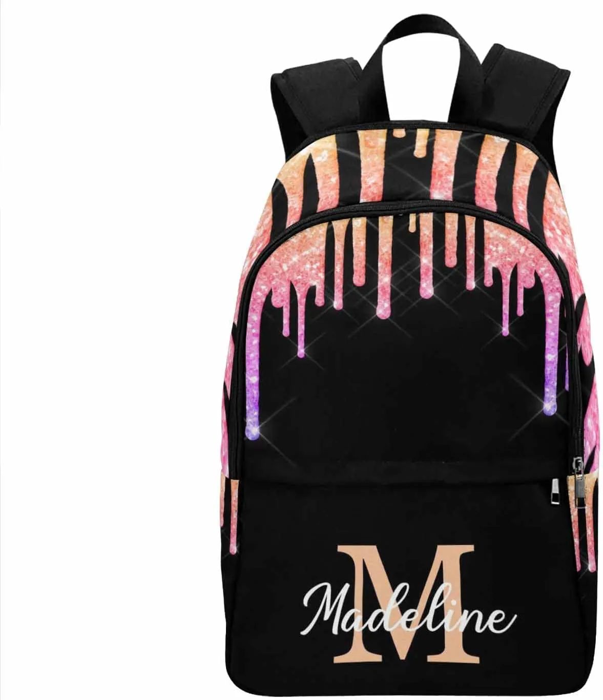 Customized Casual Unisex Daypack Bags Backpack Halloween Cat Travel Shoulder Casual Daypack to Sister Brother