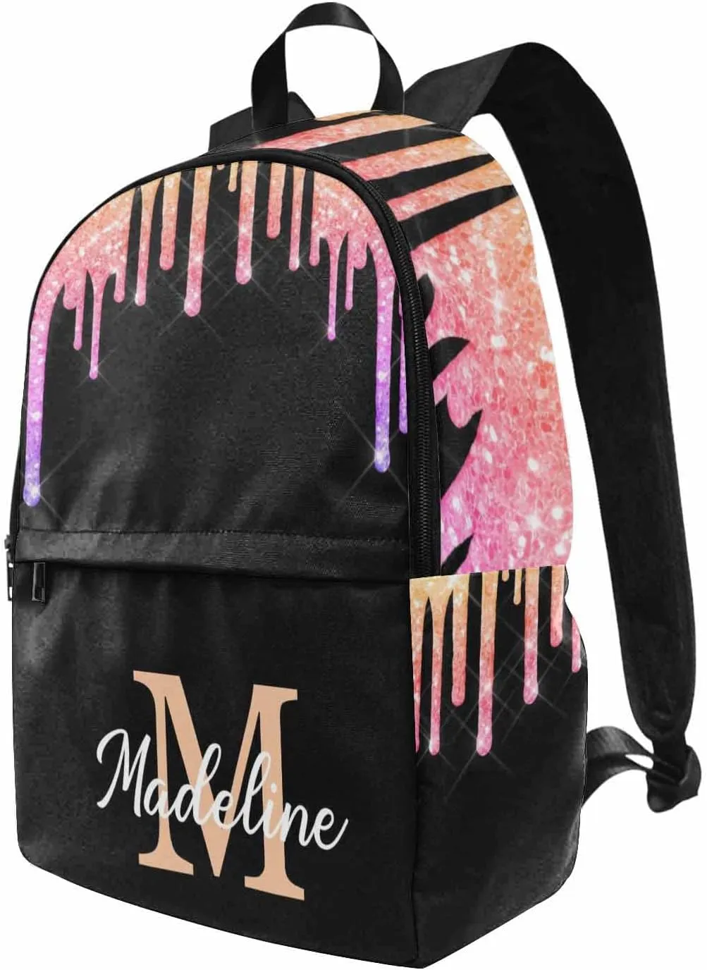 Customized Casual Unisex Daypack Bags Backpack Halloween Cat Travel Shoulder Casual Daypack to Sister Brother