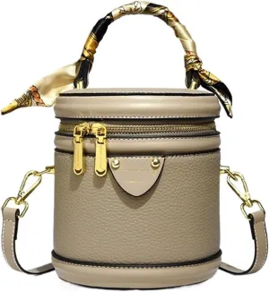 Cylindrical Shoulder Bags Female Fashion Bucket Bag Ladies Small Handbag Designer Leather Bags Women