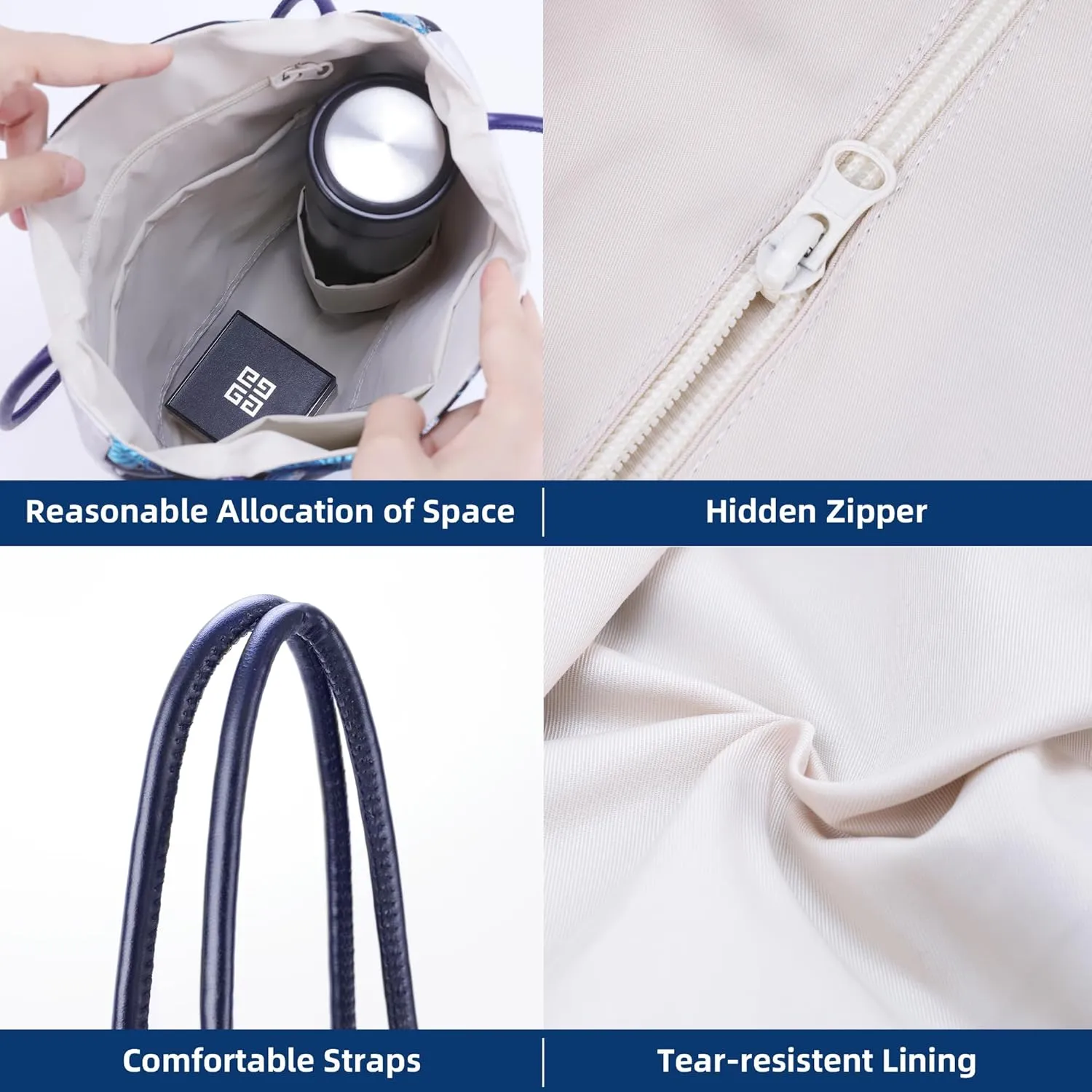 DGAZ Designer Hobo Bags for Women, Large Shoulder Bags, Luxury Tote Bag with Zipper