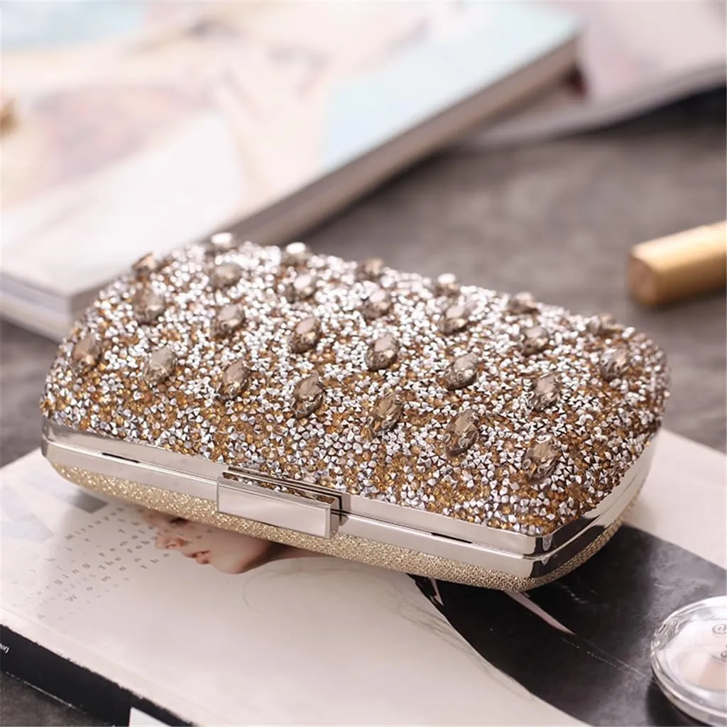 Diamante Evening Bag Women's Evening Banquet Dress Clutch(D)