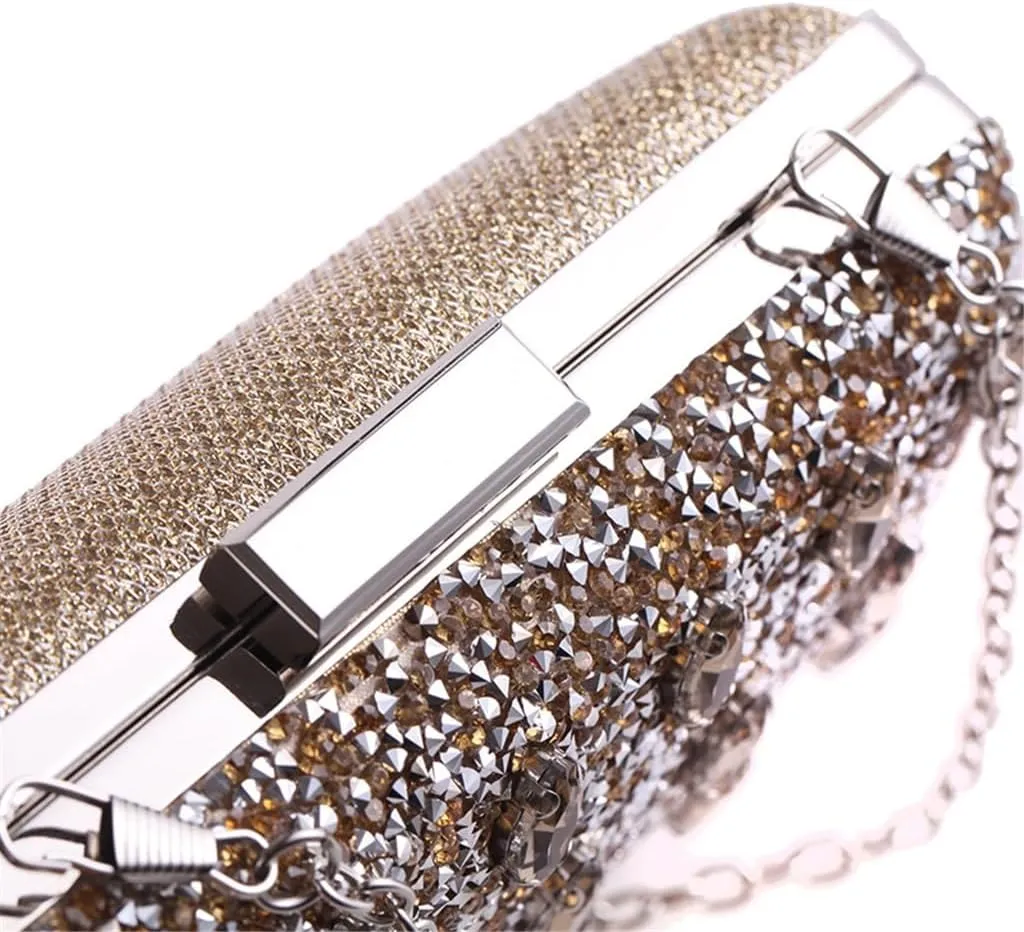 Diamante Evening Bag Women's Evening Banquet Dress Clutch(D)