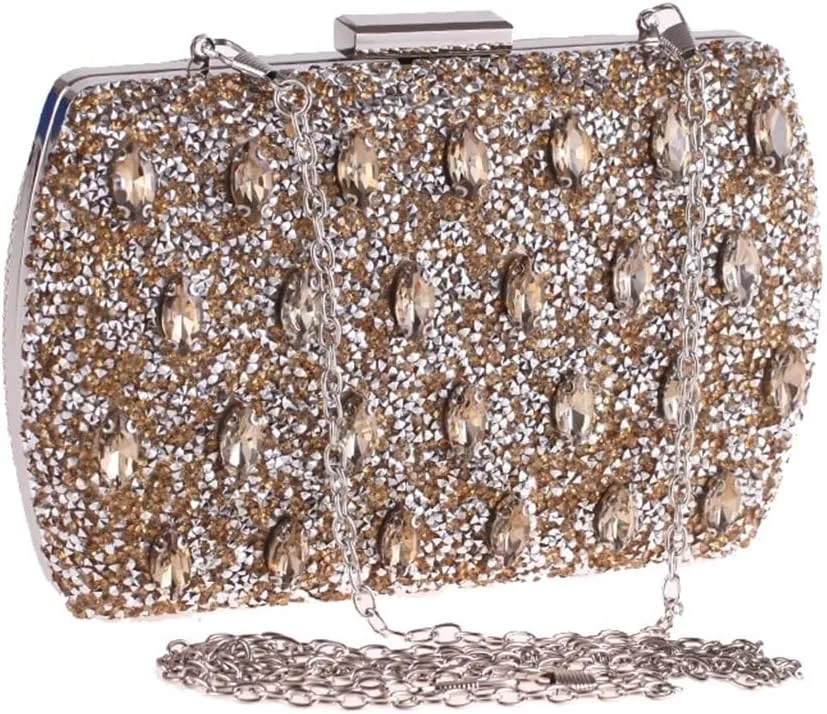 Diamante Evening Bag Women's Evening Banquet Dress Clutch(D)