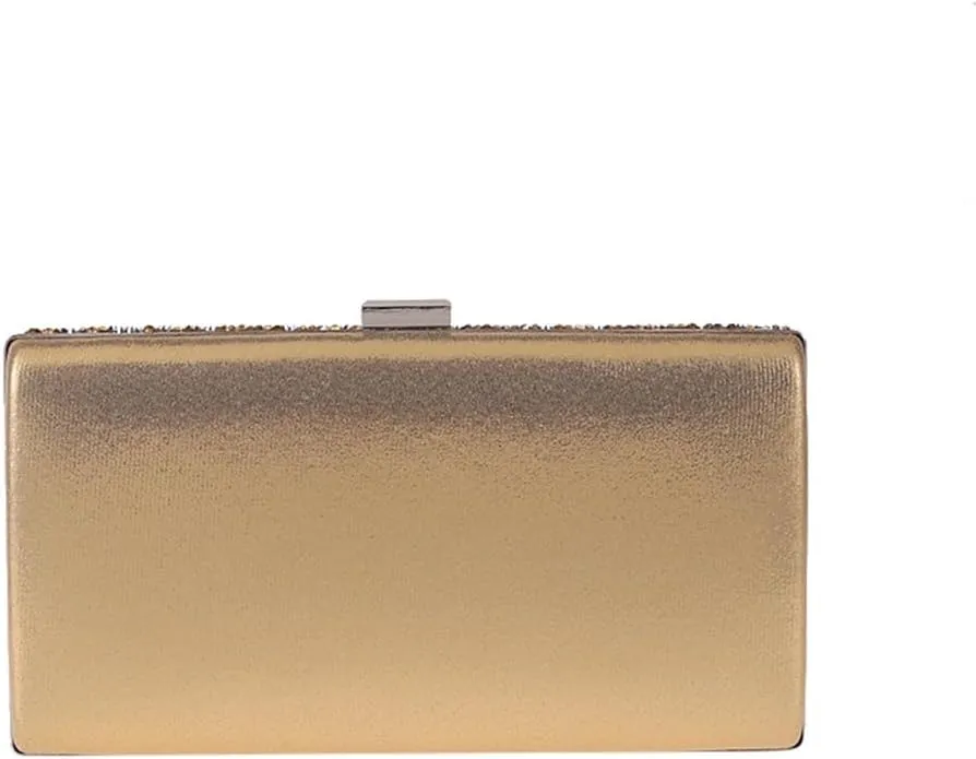 Diamante Women's Clutch Bag Hard Box Small Square Bag Bag Slantable Handbag Ladies(D)