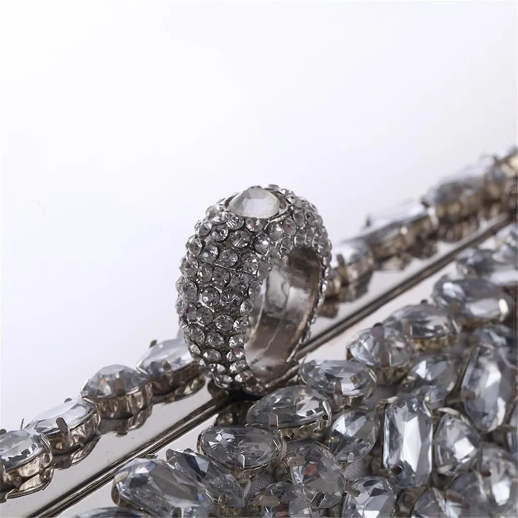 Diamond Chain Women's Handbag Horizontal Square Dinner Party Women's Bag(E)