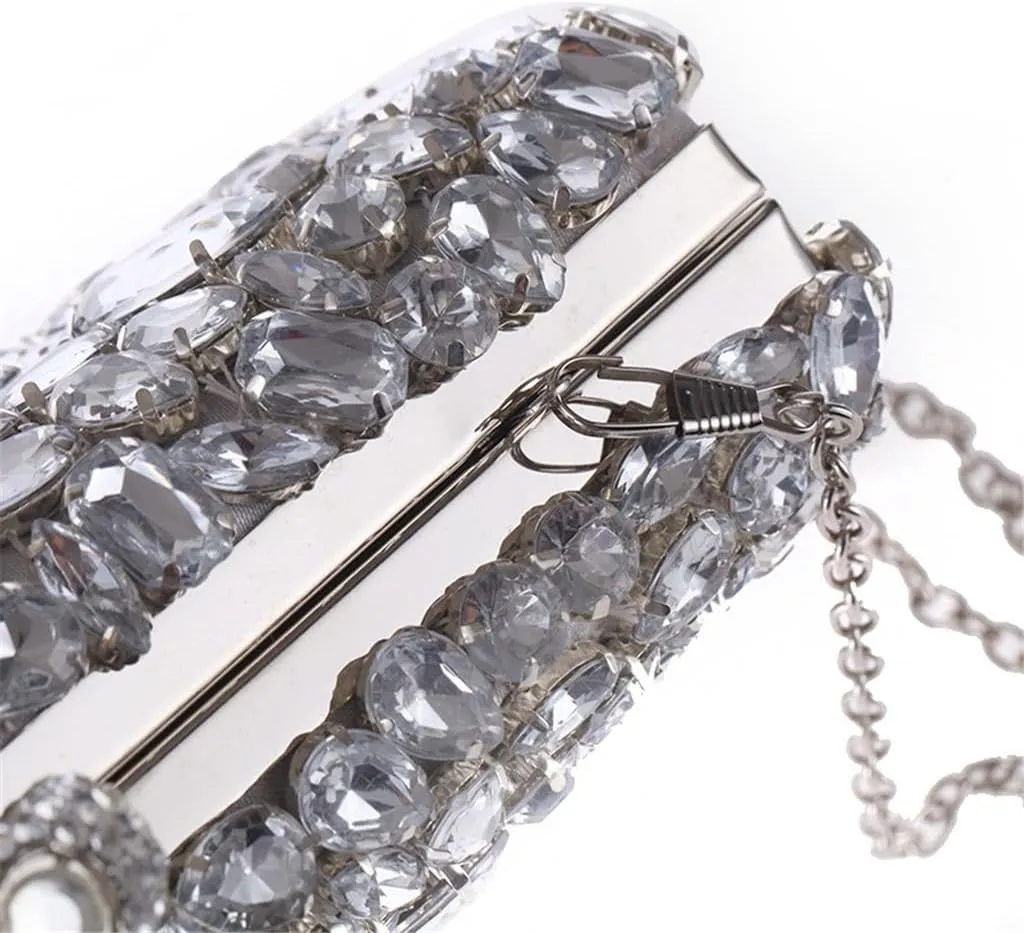 Diamond Chain Women's Handbag Horizontal Square Dinner Party Women's Bag(E)