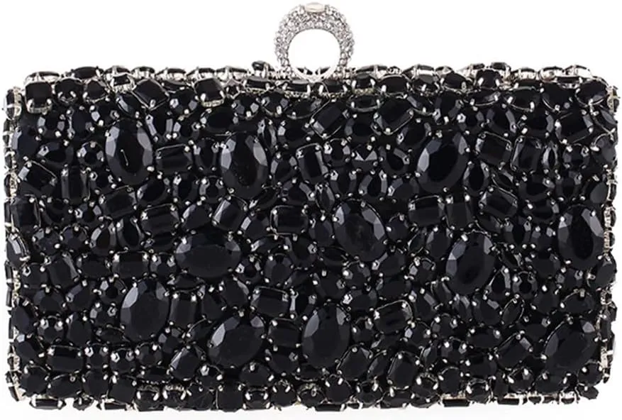 Diamond Chain Women's Handbag Horizontal Square Dinner Party Women's Bag(E)