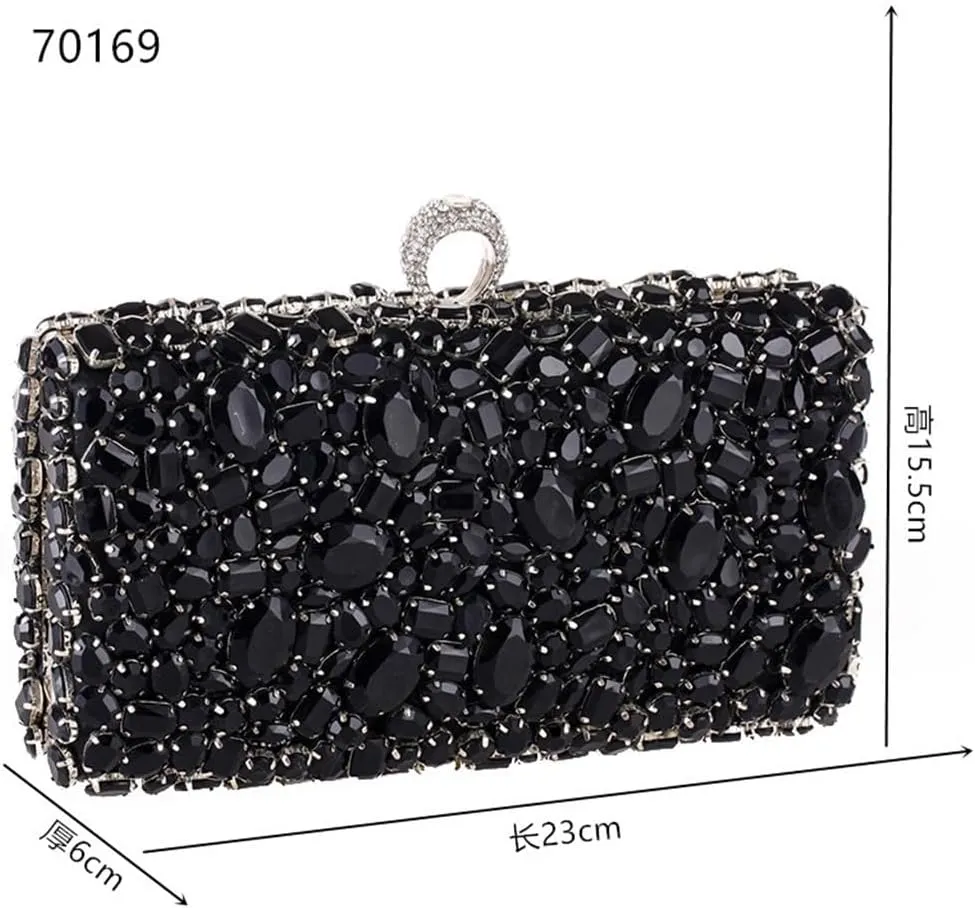 Diamond Chain Women's Handbag Horizontal Square Dinner Party Women's Bag(E)