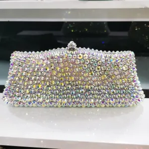 Diamond Women Clutches Bags Bag Wedding Cocktail Party Crystal Evening Bags Purses Handbag(C)
